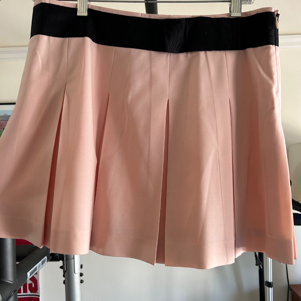 Theory Vivian  Pink Pleated Mini Skirt